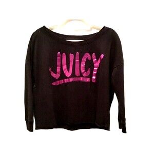 Juicy Couture Cropped Sweatshirt Black Size M NWOT